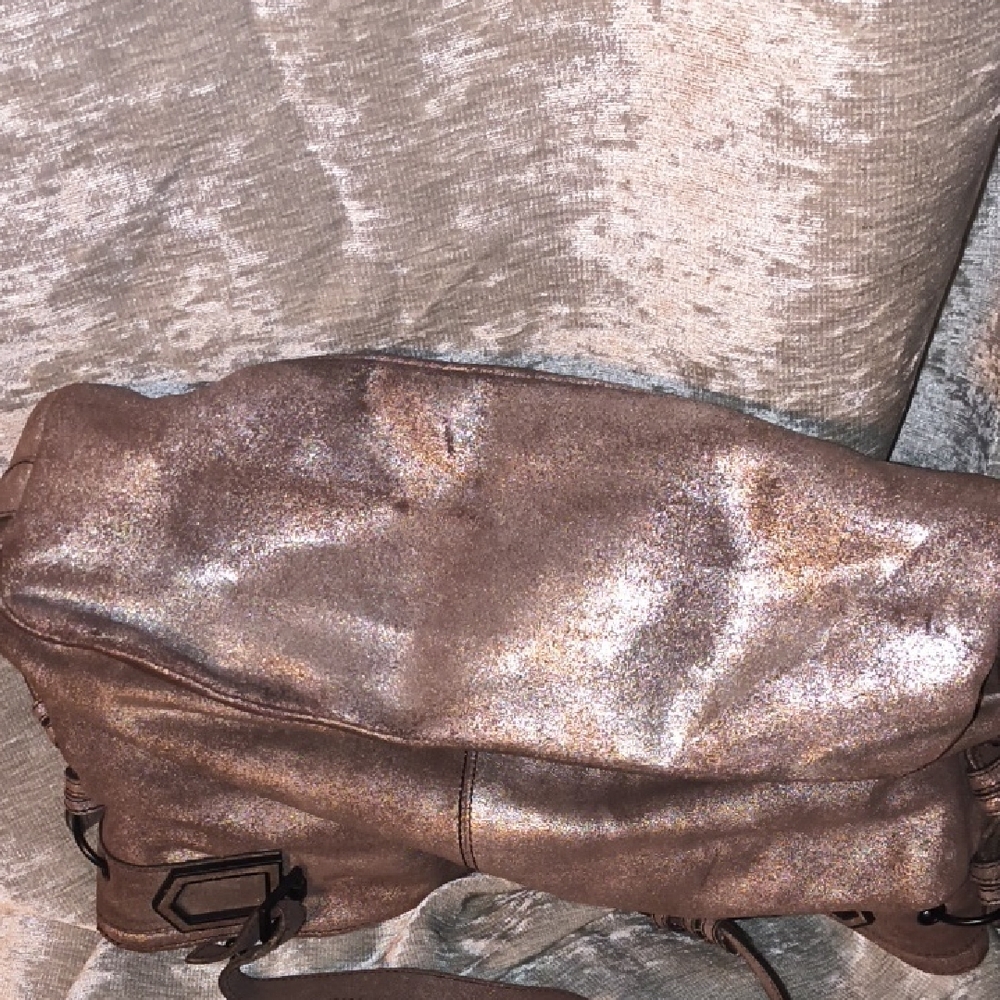 Dang Near New Joelle Hawkens Metallic Leather Tote! - Picture 10 of 10